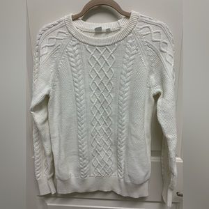 Gap Off White Cable Knit Sweater